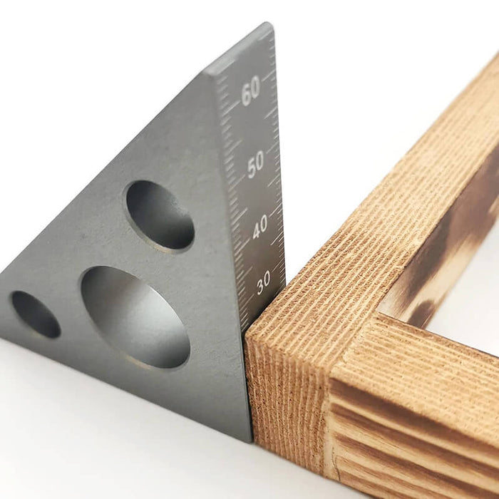 Levoite Carpenter's Square Right Angle Ruler 45 and 90 Degree Aluminum Alloy Triangle Ruler for Woodworking