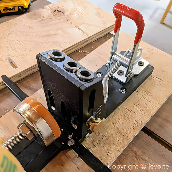Levoite™ Pocket Hole Jig Kit System with Drill Bit and Accessories