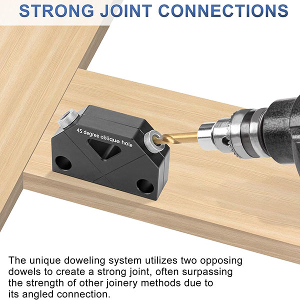 Levoite Dowel Jig X For Angled Dowel Joints Angled dowel Jig for Mitered Joints 45 Degree Dowel Jig