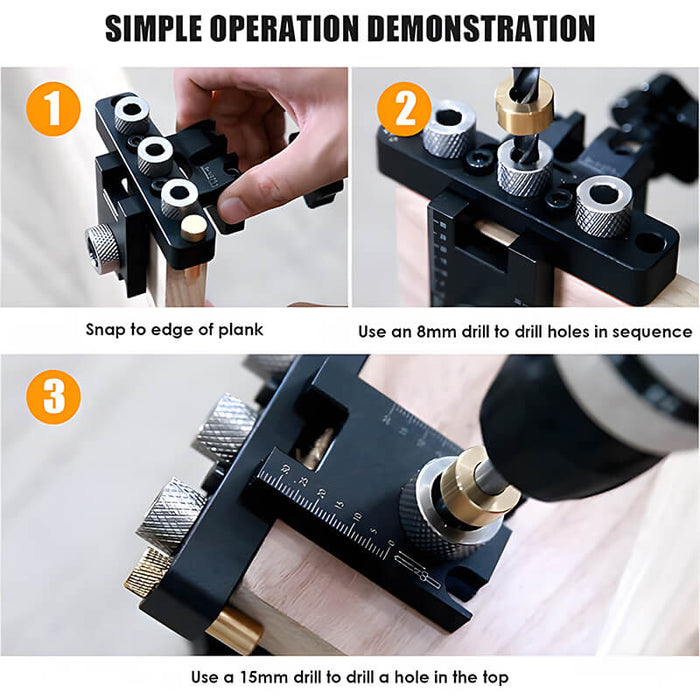 Profession Woodworking Puncher Locator Wood Doweling Jig Adjustable Drilling Guide For DIY Furniture Connecting Position Tools - Price History & Review | AliExpress Seller - BOLION Tools Store