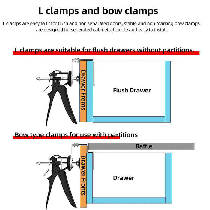 Levoite™ Drawer Front Installation Clamps