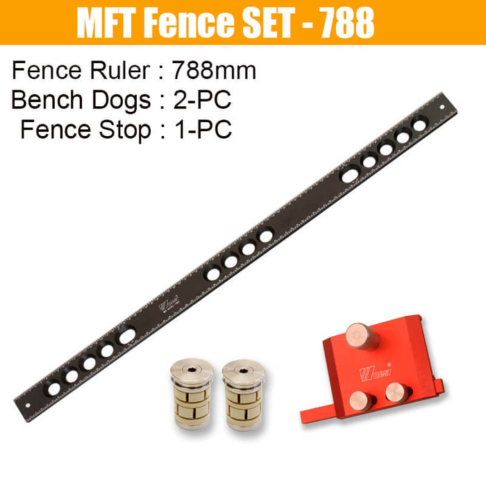 MFT Bench Dog Fence System - Bench Dogs, Fence, Fence Stop