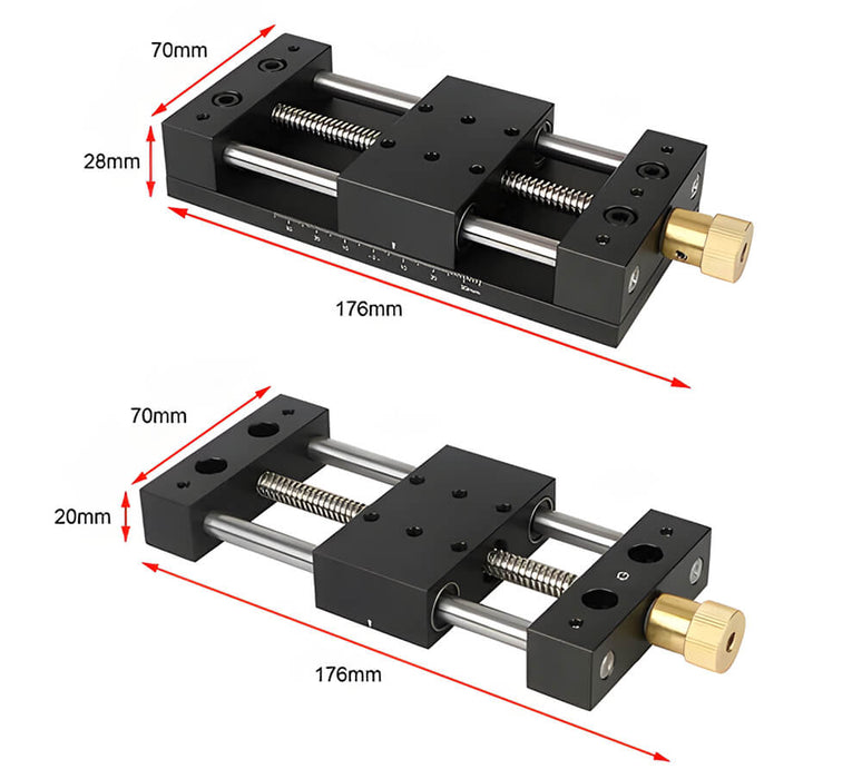 Levoite X-Axis Platform Sliding Table Fine‑Tuning Linear Stage Precision Sliding Table Manual Translation Displacement Station