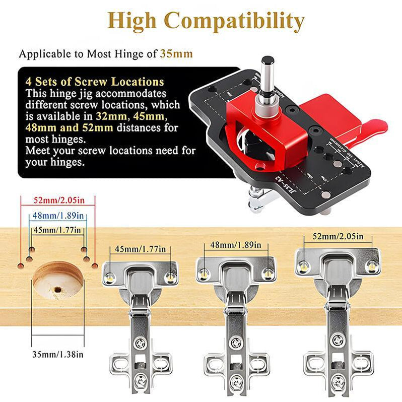 Hinge Guide Levoite Concealed Hinge Jig Template 35MM Cabinet Hinge Jig Euro Hinge ...