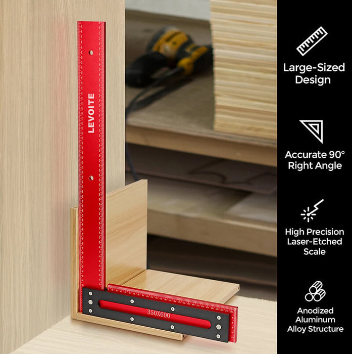 Levoite™ Precision Woodworking Square for Carpenter