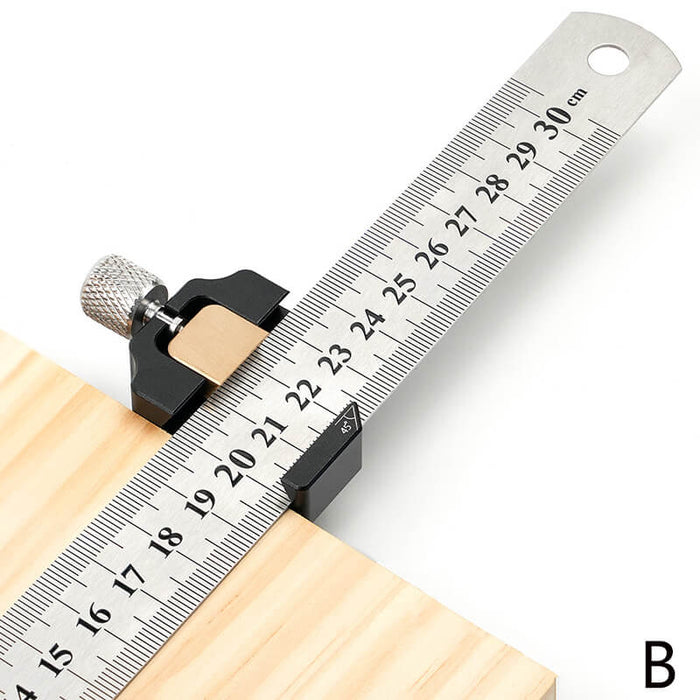 Levoite™ Ruler Stop with  12" Steel Ruler