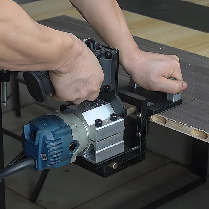 Levoite™ Router Mortising Jig Loose Tenon Joinery System Adjustable Trim Router Holder Bracket