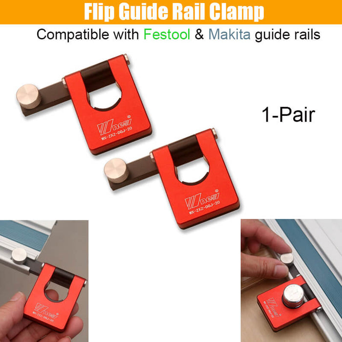 Track Saw Flip Guide Rail Hinge Clamp
