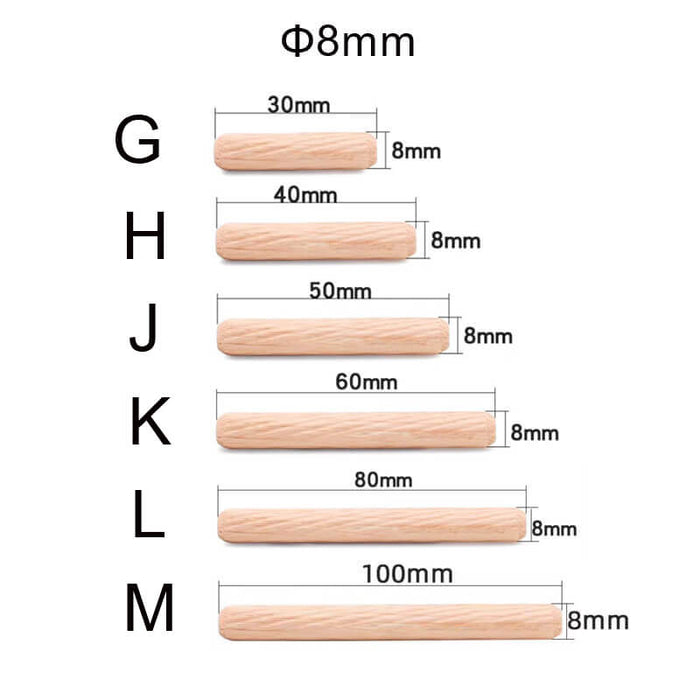 Levoite Wood Dowel Pins - Various Sizes