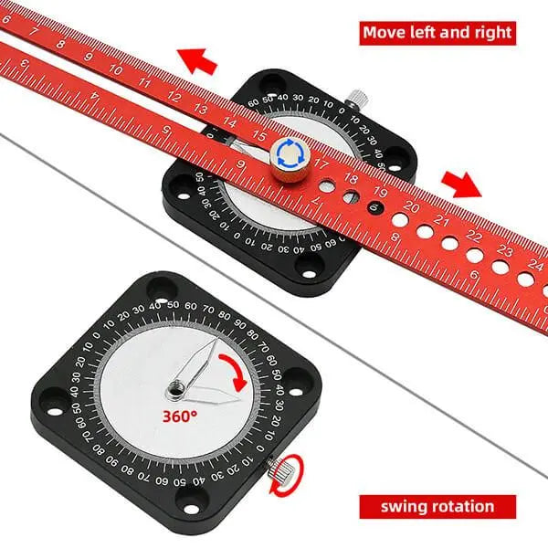 Levoite™ Compass Adjustable Angle T-Square Scriber Ruler levoite