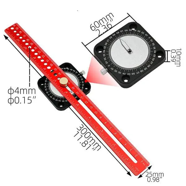 Levoite™ Compass Adjustable Angle T-Square Scriber Ruler levoite