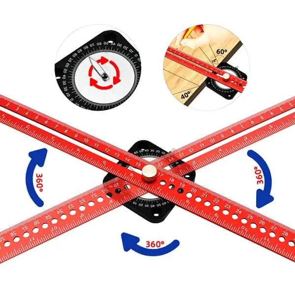 Levoite™ Compass Adjustable Angle T-Square Scriber Ruler levoite