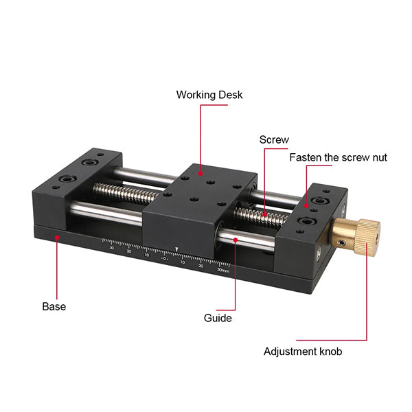 Levoite Axis Linear Stage Stroke Fine‑Tuning Precision Sliding Table Micro Manual Translation Stag Linear Stage
