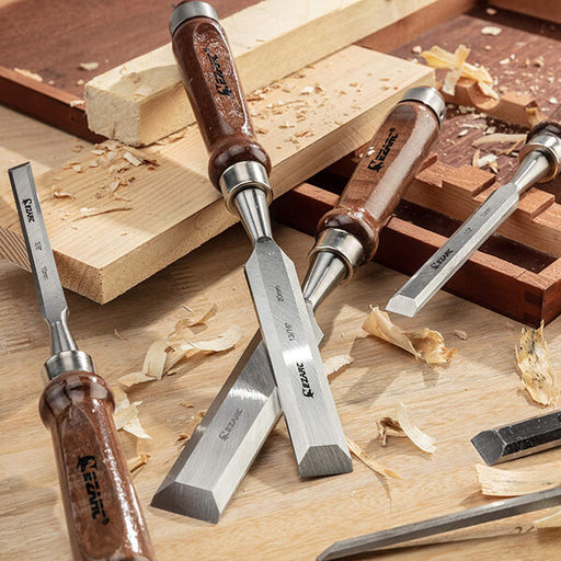 Set Of Hammer And Chisels For Woodworking Stock Photo, Picture and