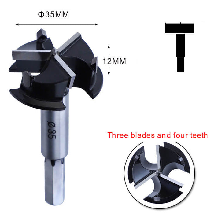 Levoite 35mm Diameter Carbide Forstner Drill Bit for Cabinet Hinges