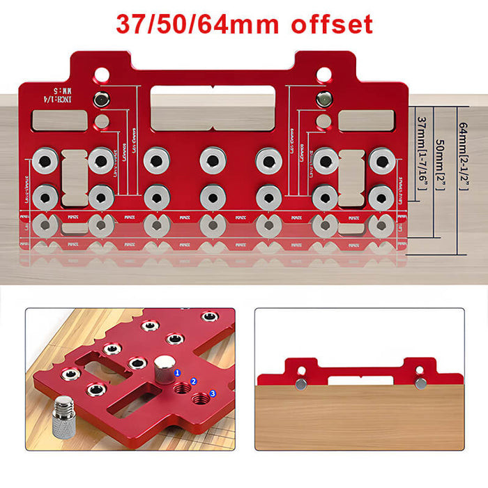 Levoite Shelf Pin Drilling Jig 1/4 and 5mm