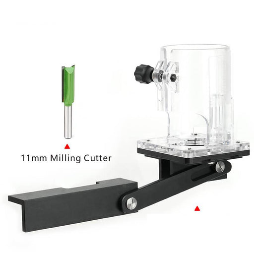 Levoite 2 in 1 Invisible Fastener Slotting Bracket Locator Base for Φ65mm Trimmer Router