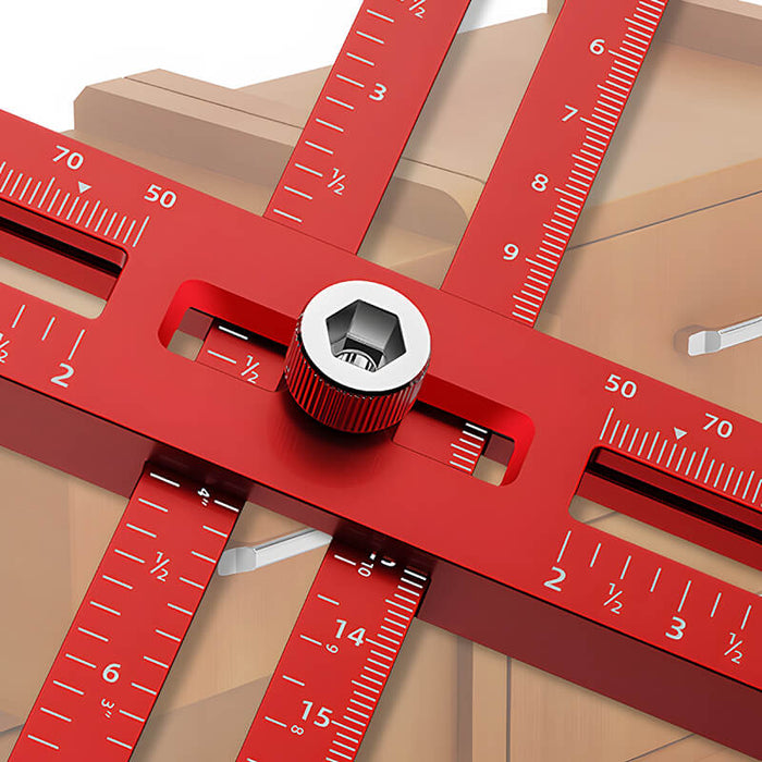 Levoite™ Cabinet Hardware Jig Template for Handle and Pull with Shim for on Recessed Panels for Shaker Drawers Front