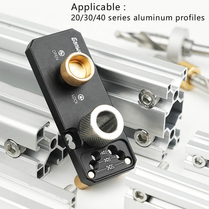 Gabarit De Perçage Universel Pour Profilés Aluminium – Compatible 20/30/40 Mm, DIY