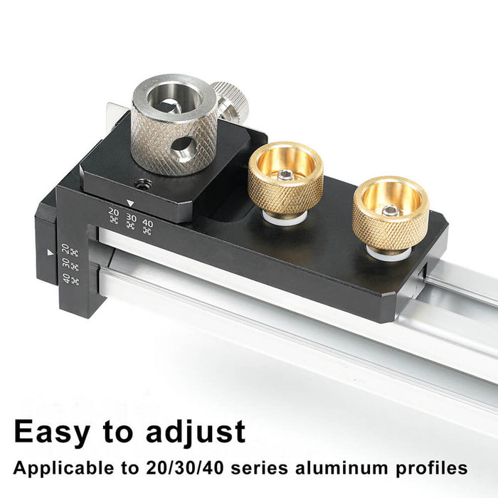 Levoite™ Aluminum Extrusion Profile Drill Guide and Tap Jig Access Hole Drill Jig