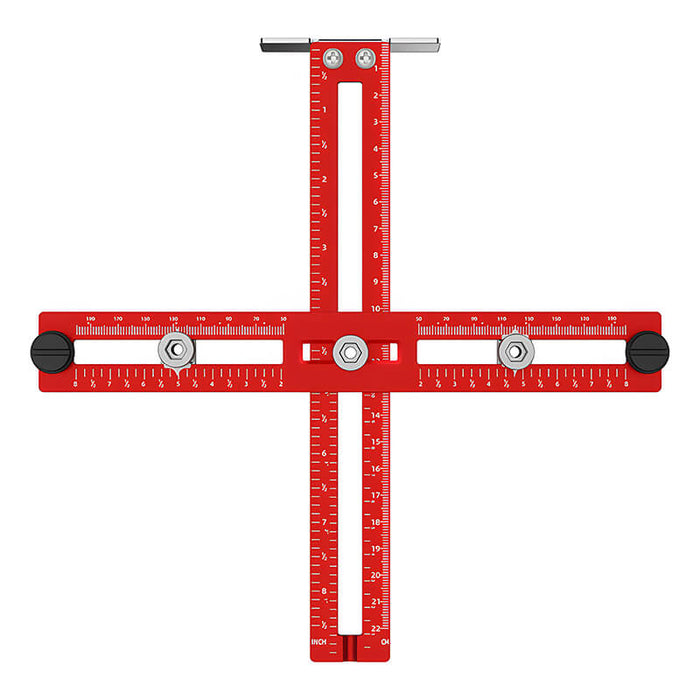 Levoite™ Cabinet Hardware Jig Template for Handle and Pull with Shim for on Recessed Panels for Shaker Drawers Front