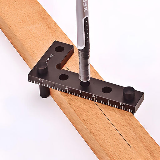 Levoite™ Precision Small Square and Center Finder Center Scribe Square Center Scriber, Small Square and Marking Center Finder