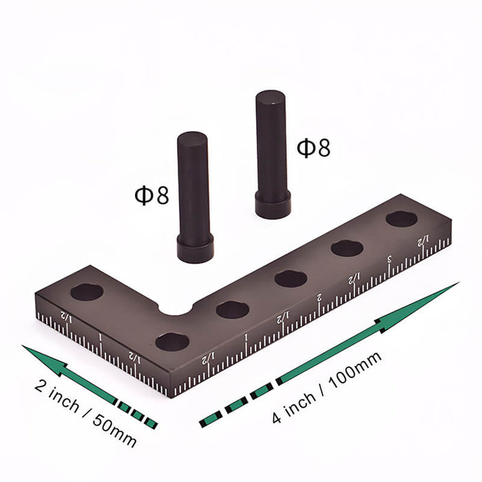 Levoite™ Precision Small Square and  Center Finder Center Scribe Square Center Scriber, Small Square and Marking Center Finder