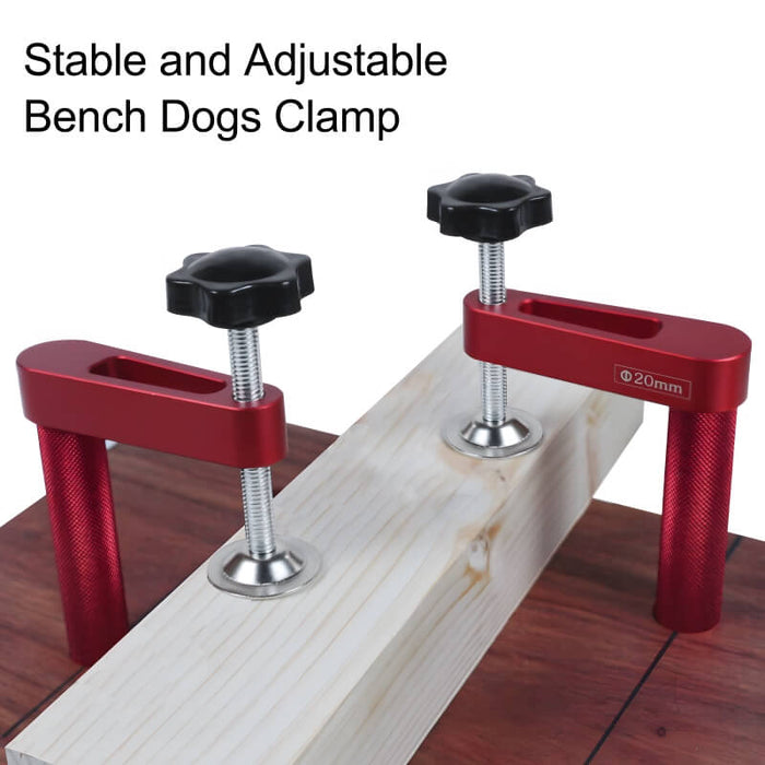 Levoite™ Dog Hole Clamp Woodworking Benchtop Bench Dog Clamp Aluminum Alloy 