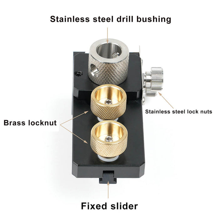 Levoite™ Aluminum Extrusion Profile Drill Guide and Tap Jig Access Hole Drill Jig