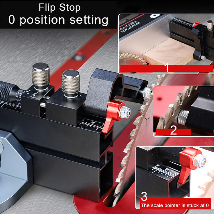 Precision Miter Gauge with Extended Fence for Table Saw
