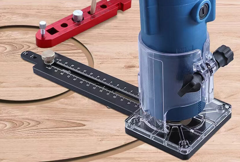 Levoite Router Circle Jig  for Electric Hand Trim Wood Router Milling Circle Slotting Base DIY Tools with Scale Fence.