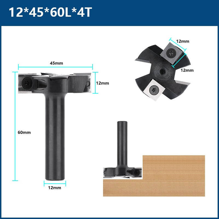 Levoite™ Flattening Router Bits - Carbide Insert 4-Flute Spoilboard Router Bits