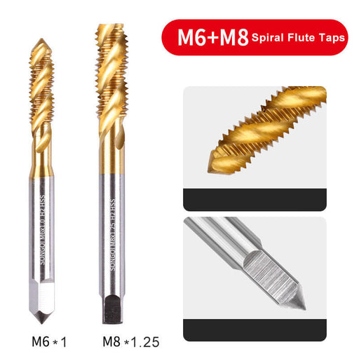 Aluminum Extrusion Profile Spiral Flute Taps M6 and M8