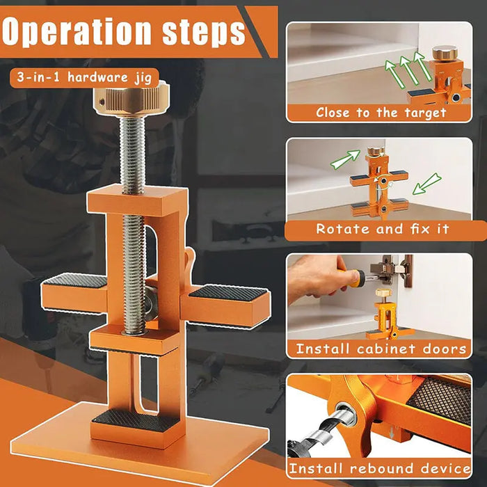 Upgrade Cabinet Door Mounting Jig Installation Positioner Tools