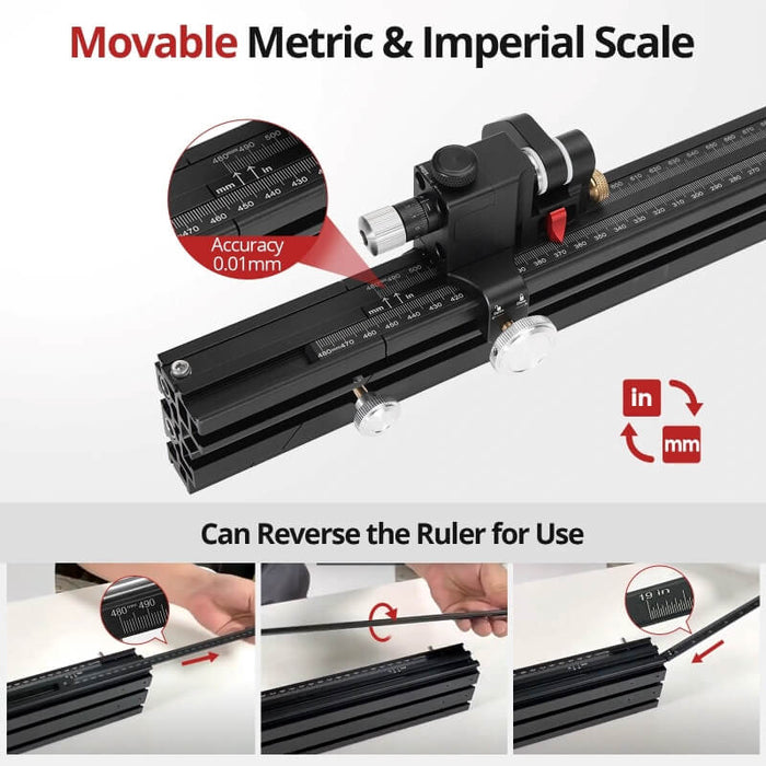 HONGDUI HD-KS22 Best Miter Gauge Fence Extended for Woodworking Miter Gauge