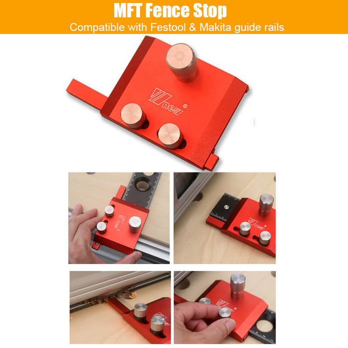 MFT Bench Dog Fence System - Bench Dogs, Fence, Fence Stop & Flip Guide Rail Clamp