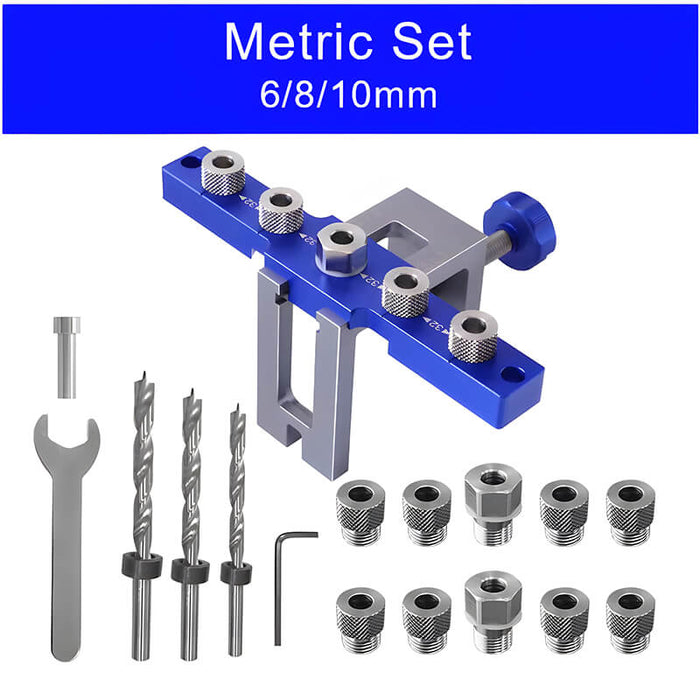 Levoite Self Centering Doweling Jig Drilling Guide Bushings Set