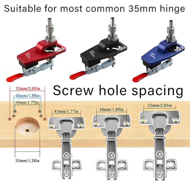 Levoite Cabinet Blum Hinge Drilling Jig Template 35MM Concealed Hinge Jig