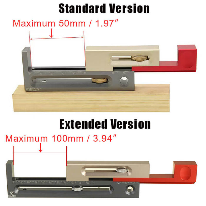 Precision Kerfmaker Table Saw Slot Adjuster Mortise and Tenon Tool Woodworking Movable Measuring Block