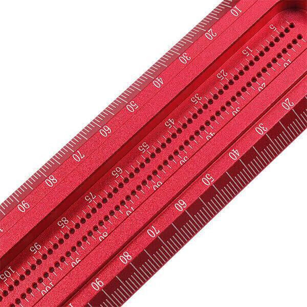 NUOLUX T Ruler Square Ruler Drafting Measuring Ruler Scale Double Shape  Precision Aluminum Woodworking Scriber Standard Square 