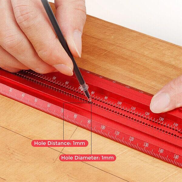 Aluminum T-Square Ruler 24 inch, Woodworking Scriber T-Square Ruler  Measuring and Layout Tools for Woodworking, Architect Ruler for Carpenter  Work, Imperial Positioning Scribing Graduated T-Square Rul 