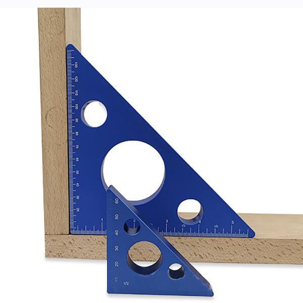 Left Angle Triangle Ruler Levoite™ Aluminum Alloy Triangle Ruler 45/90 Degree Angle Ruler Woodwo ...