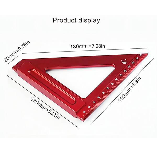 Levoite™ Woodworking Square Aluminum Alloy Precision Triangle Ruler levoite