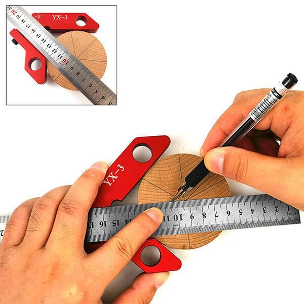Levoite™ Center Finder Woodworking Square Center Scribe Circle Center Finder levoite
