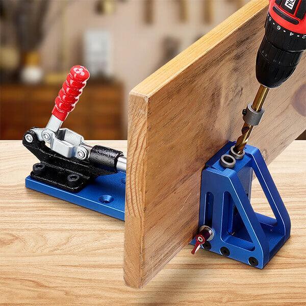 Pocket Hole Jig System Kit, Pocket Screw Jig with 11 Inch Clamp