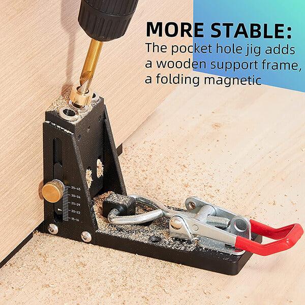 Levoite™ Classic Pocket Hole Jig Kit System with Drill Bit and Accessories levoite