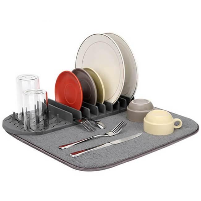Are Microfiber Dish-Drying Mats Better Than a Dish Rack