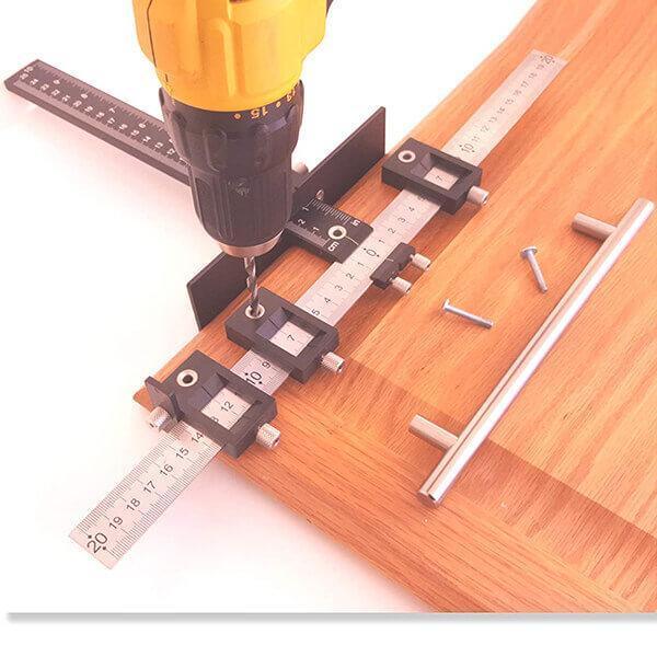 Levoite™ Cabinet Hardware Jig for Installation of Handles and Knobs on Doors and Drawer