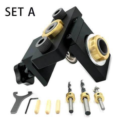 Levoite Pro 3-in-1 Woodworking Doweling Jig Kit levoite