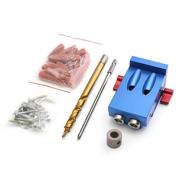 Levoite™ Classic Pocket Hole Jig Kit System with Drill Bit and Accessories